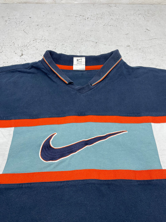 Nike vintage big swoosh logo Langarm Shirt dünner Sweater Sweatshirt L