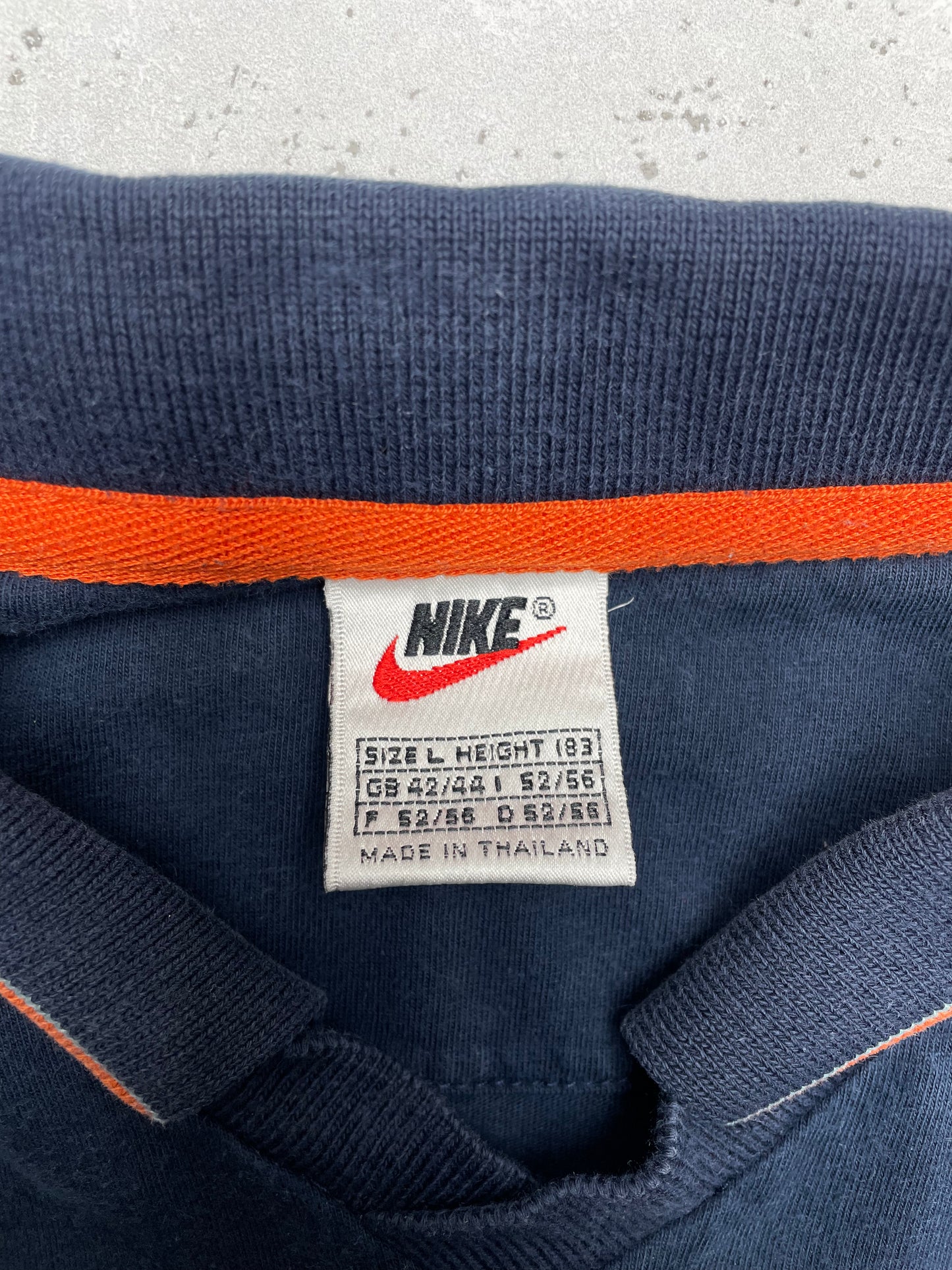 Nike vintage big swoosh logo Langarm Shirt dünner Sweater Sweatshirt L