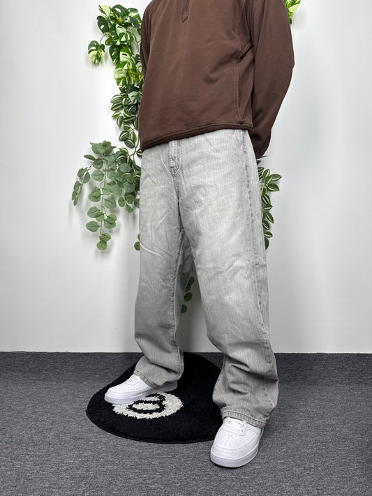 Ecko Unltd. Vintage Y2K Baggy Jeans embroidered grau W32 L34 - MonkeysVintage