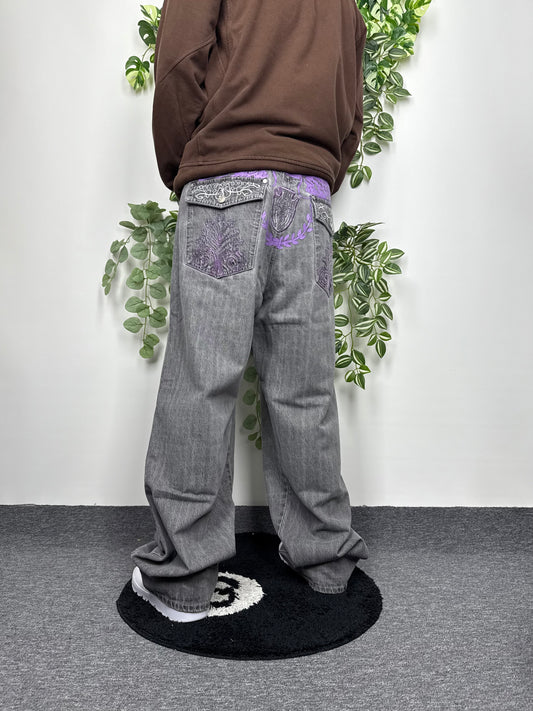 Old Skool Y2K Vintage Baggy Jeans grau W38 L34 - MonkeysVintage