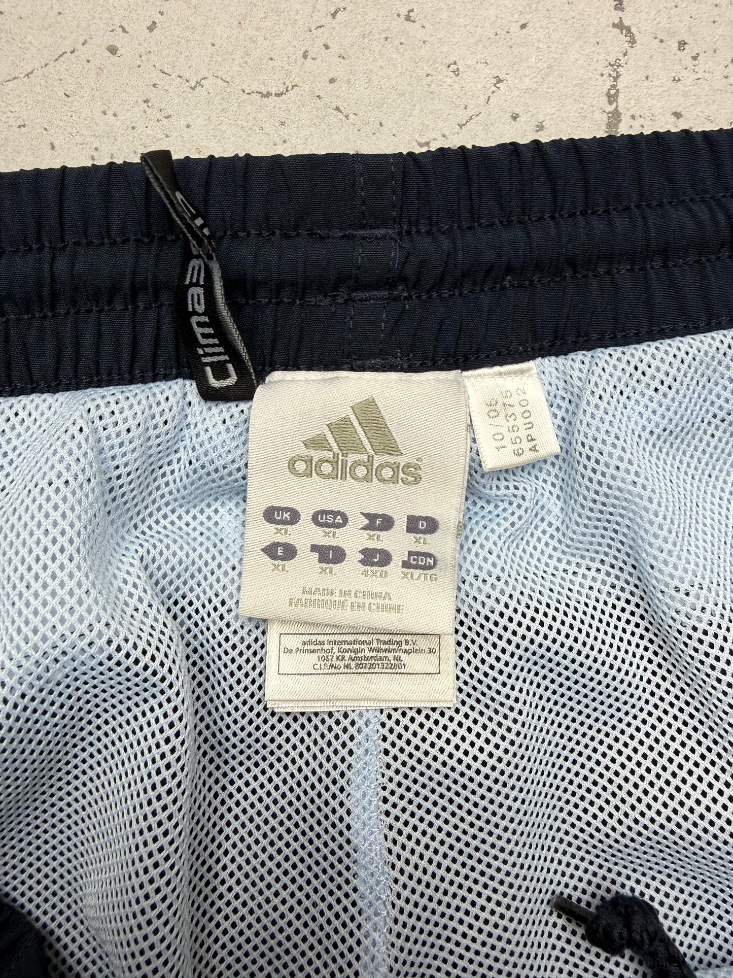 Adidas Vintage Clima365 Trainingsanzug in Navy, Größe L, Etikett Hose