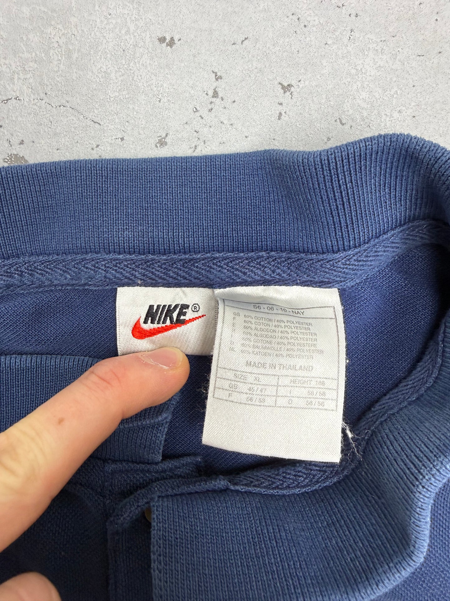 Nike Vintage Polo in Navy, Etikett