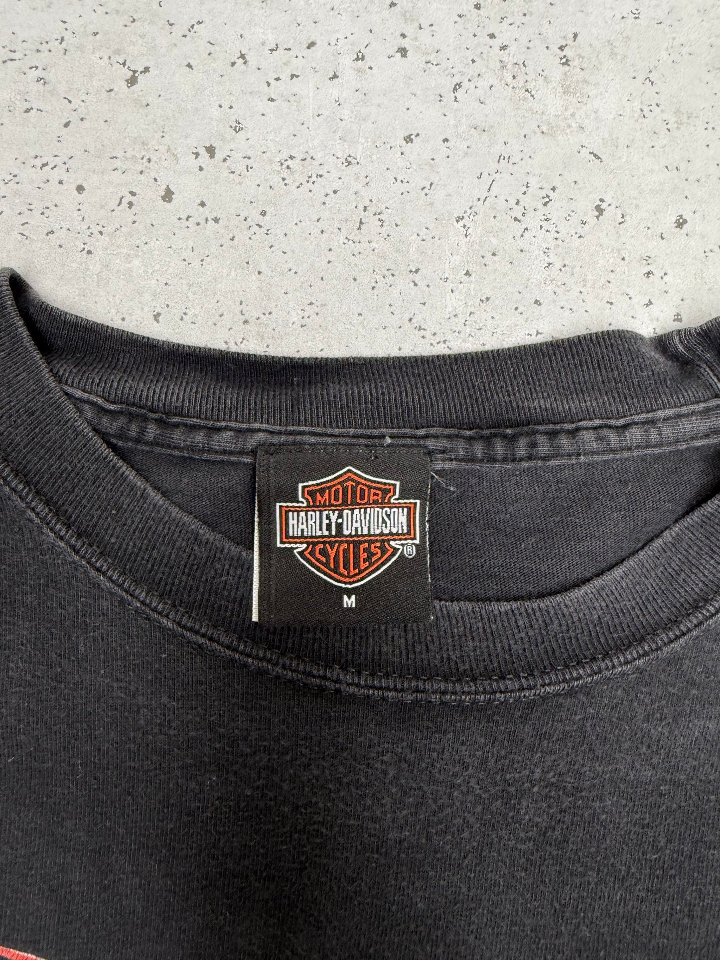Harley-Davidson Vintage Longsleeve in Schwarz, Größe M, Etikett