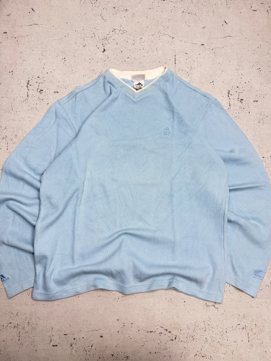 Adidas Real Madrid Vintage Longsleeve in Hellblau, Vorderseite