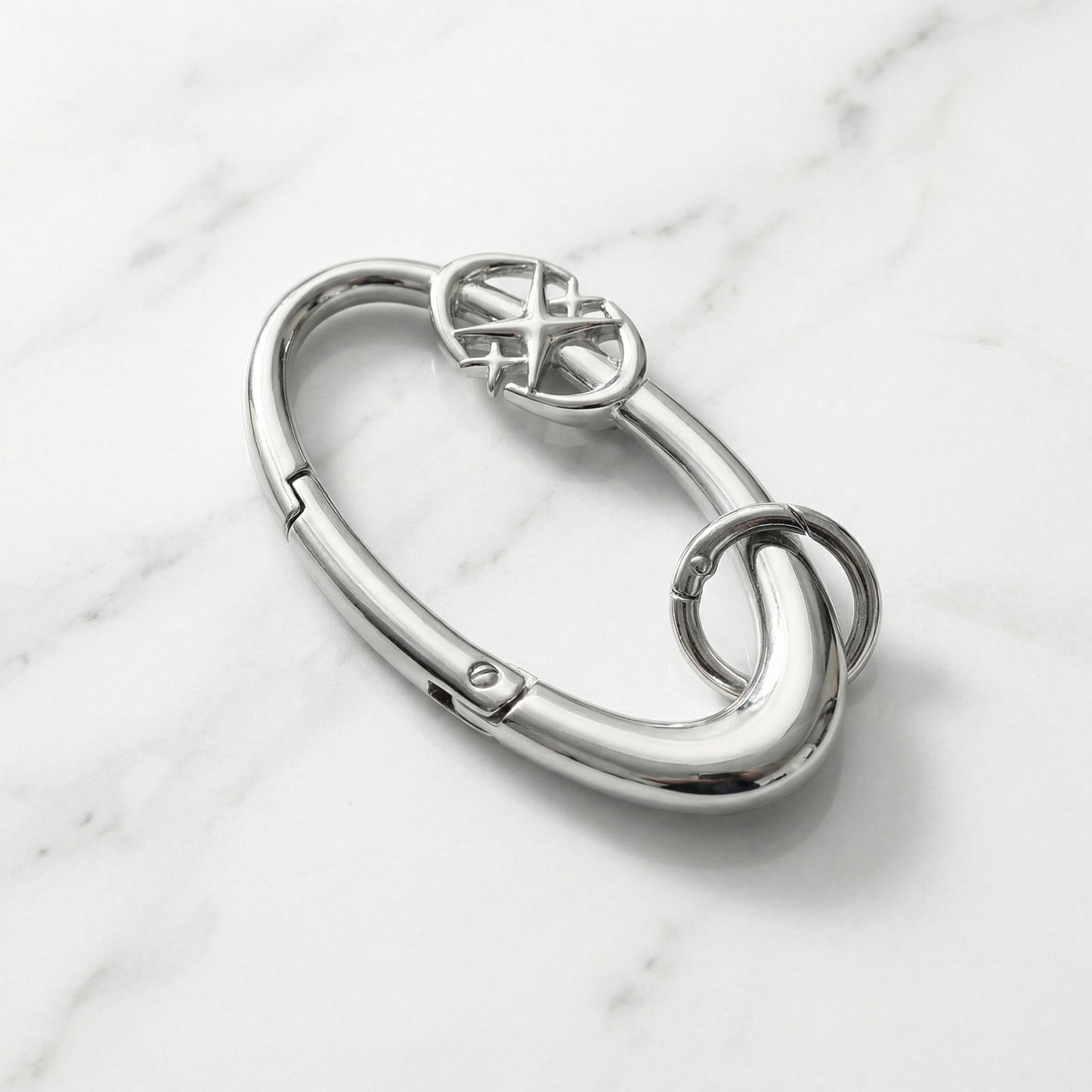"Drip Star" Silber Karabiner mit Stern Design Star Charm Streetwear Anhänger
