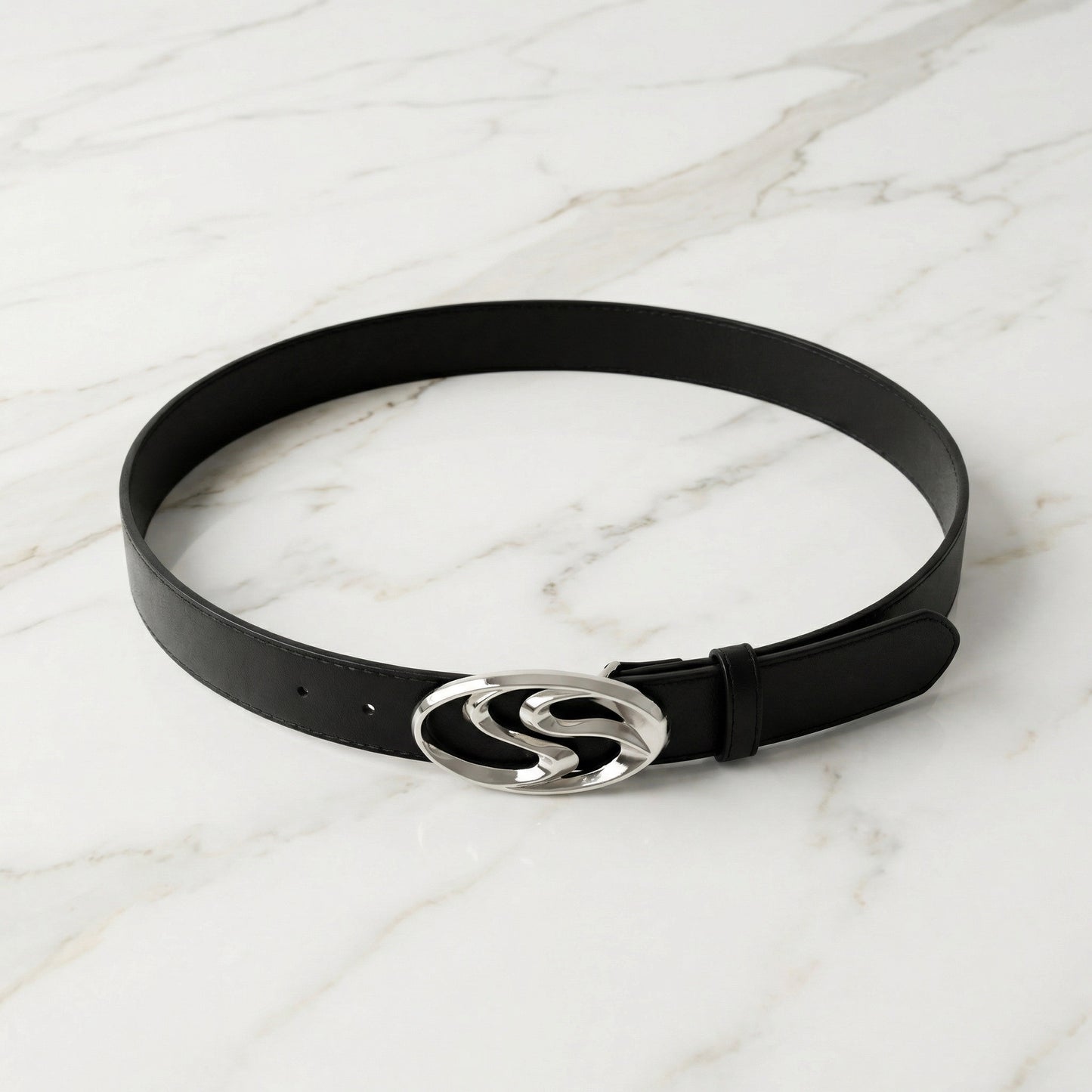 "Double S" Streetwear Y2K Gürtel Belt mit silber Schnalle