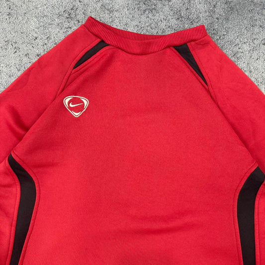 Nike vintage Football Sweatshirt Active Crewneck rot M