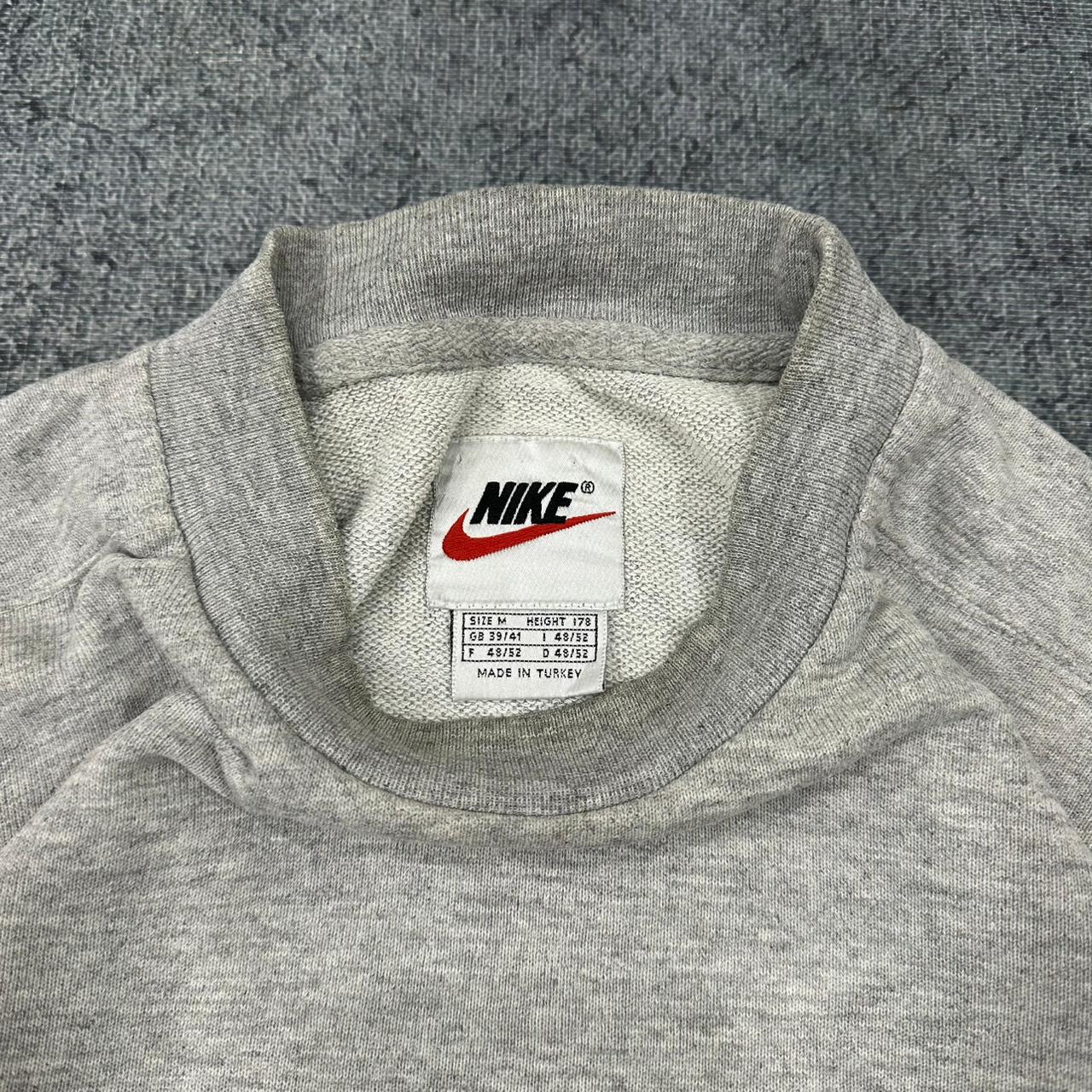 Nike vintage big Logo embroidery Sweatshirt Crewneck grau M