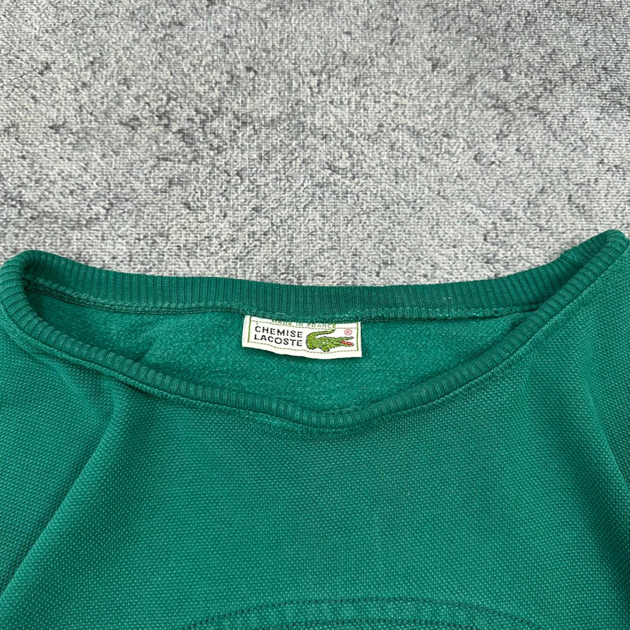 Lacoste vintage 90s big Logo Sweatshirt Knitwear grün S