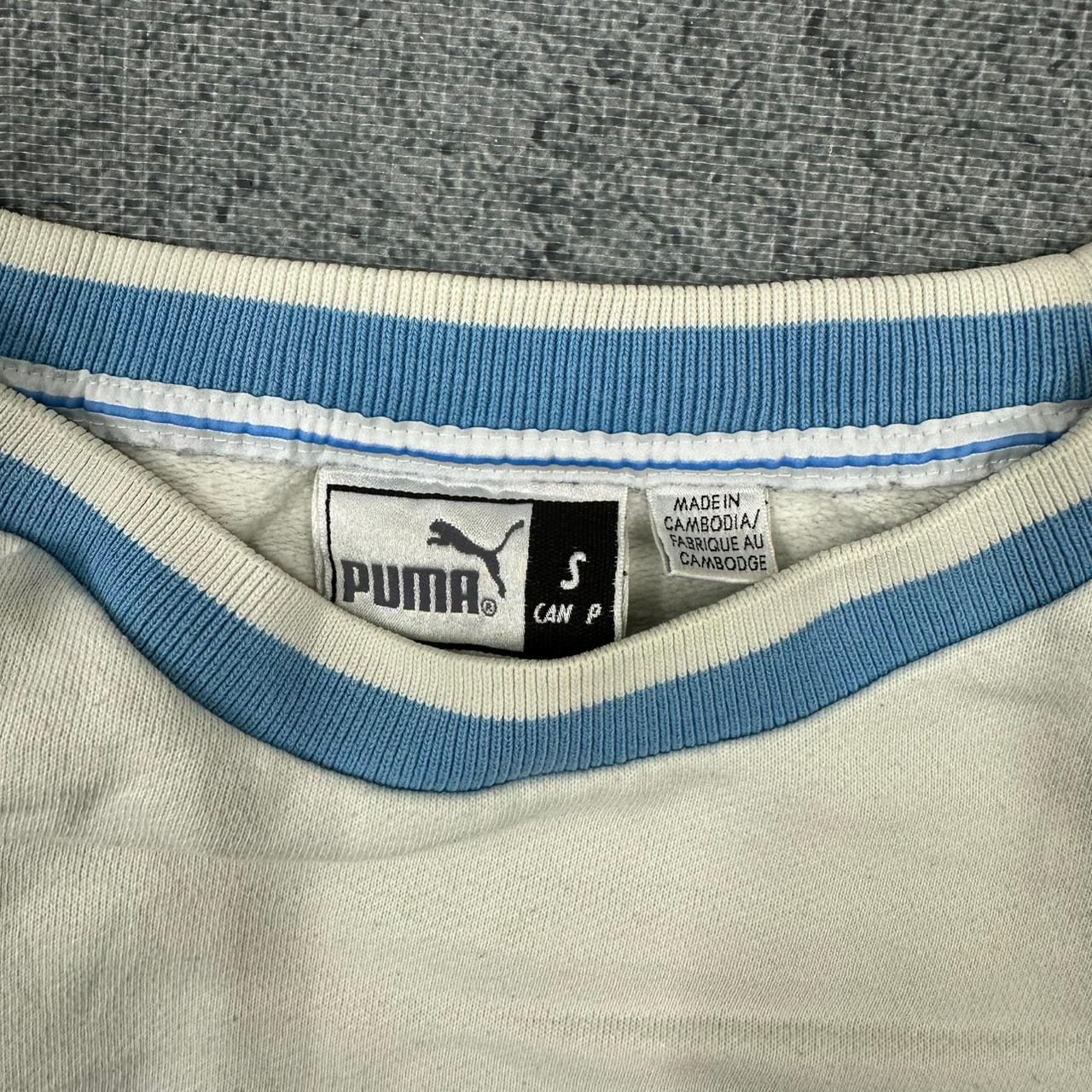 Puma vintage big Logo embroidery Sweatshirt Crewneck blau S