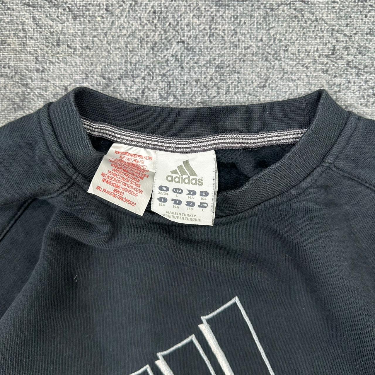 Adidas vintage big Logo Sweatshirt Crewneck schwarz S