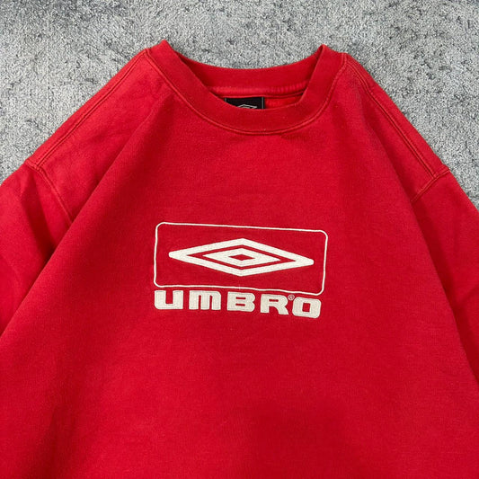 Umbro vintage big Logo Sweatshirt Crewneck rot L