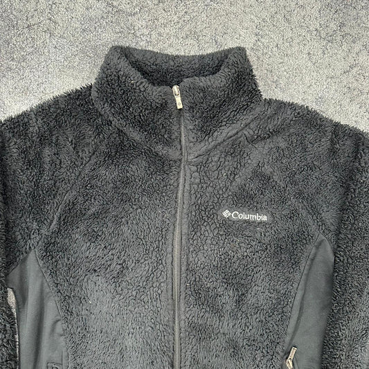 Columbia Fleece Teddy Zipper Jacke schwarz M
