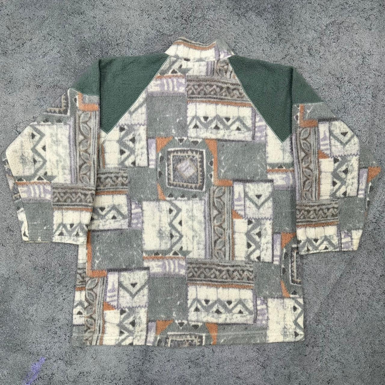 Vintage crazy 80s Fleece Zip Sweatshirt grün L