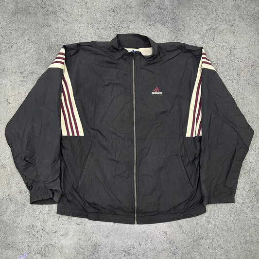Adidas vintage Windbreaker Trackjacket Jacke schwarz XL