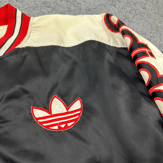 Adidas Originals vintage 80s Collegejacke Varsity Jacket schwarz L