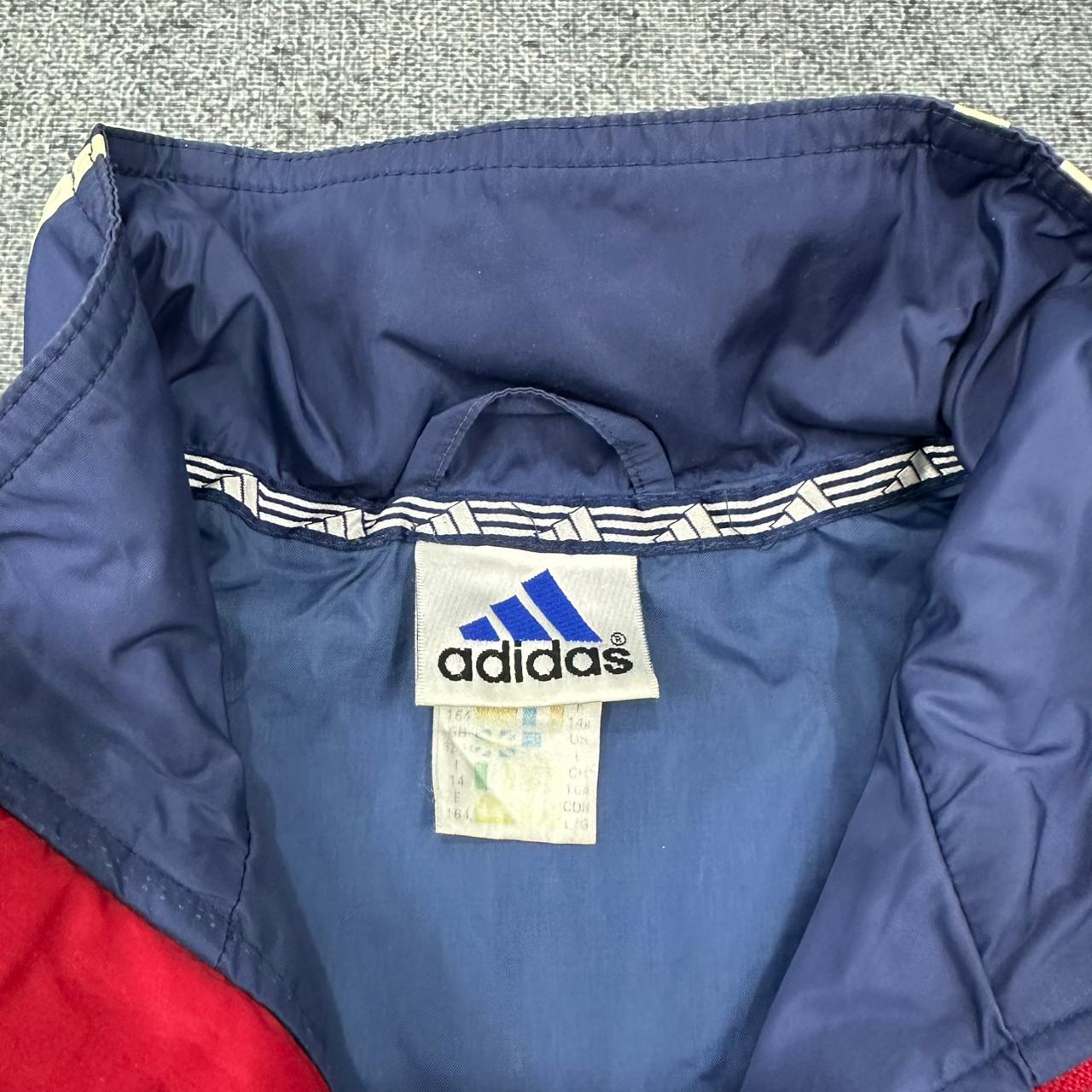 Adidas vintage gefütterte Jacke Parka blau S