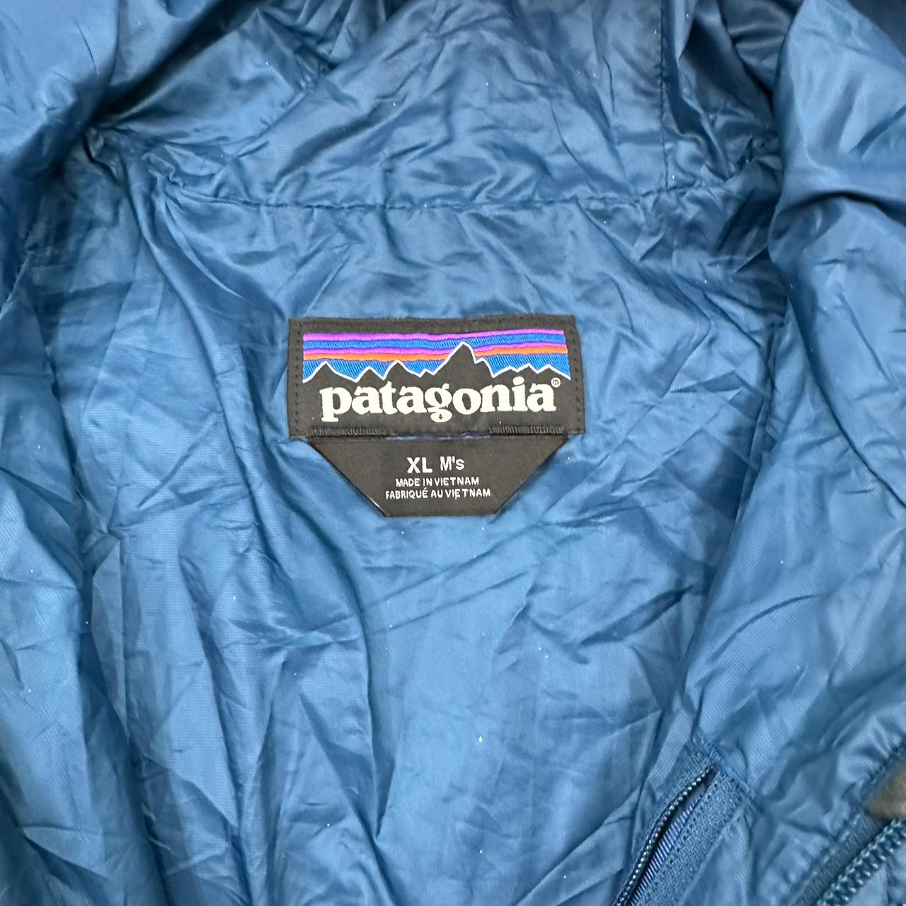 Patagonia gefütterte Jacke allwetter outdoor blau XL