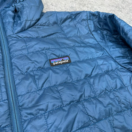Patagonia gefütterte Jacke allwetter outdoor blau XL