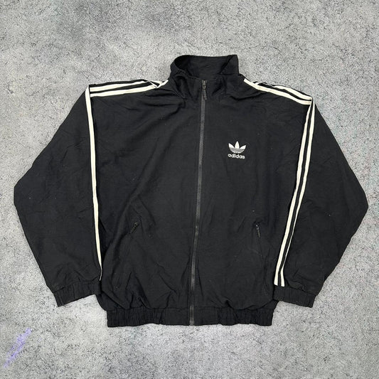 Adidas Originals vintage Trackjacket Windbreaker Jacke schwarz S