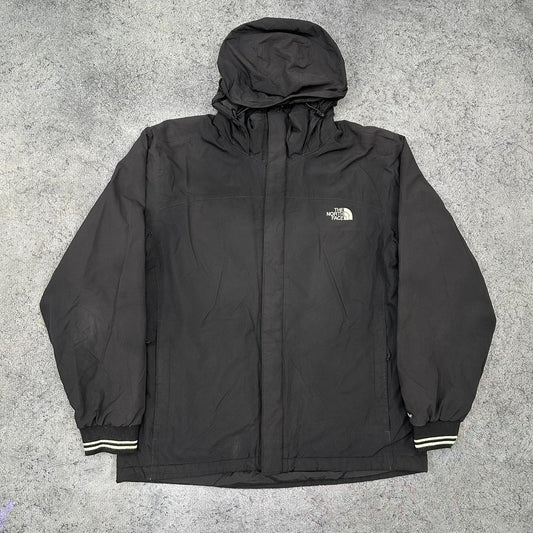 The North Face HyVent Jacke gefütterte Jacket allwetter outdoor schwarz L