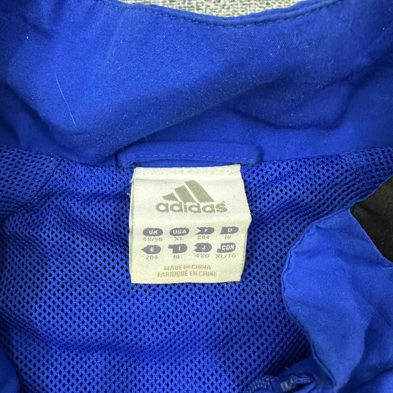 Adidas vintage Racing Design Windbreaker Trackjacket Jacke blau XL