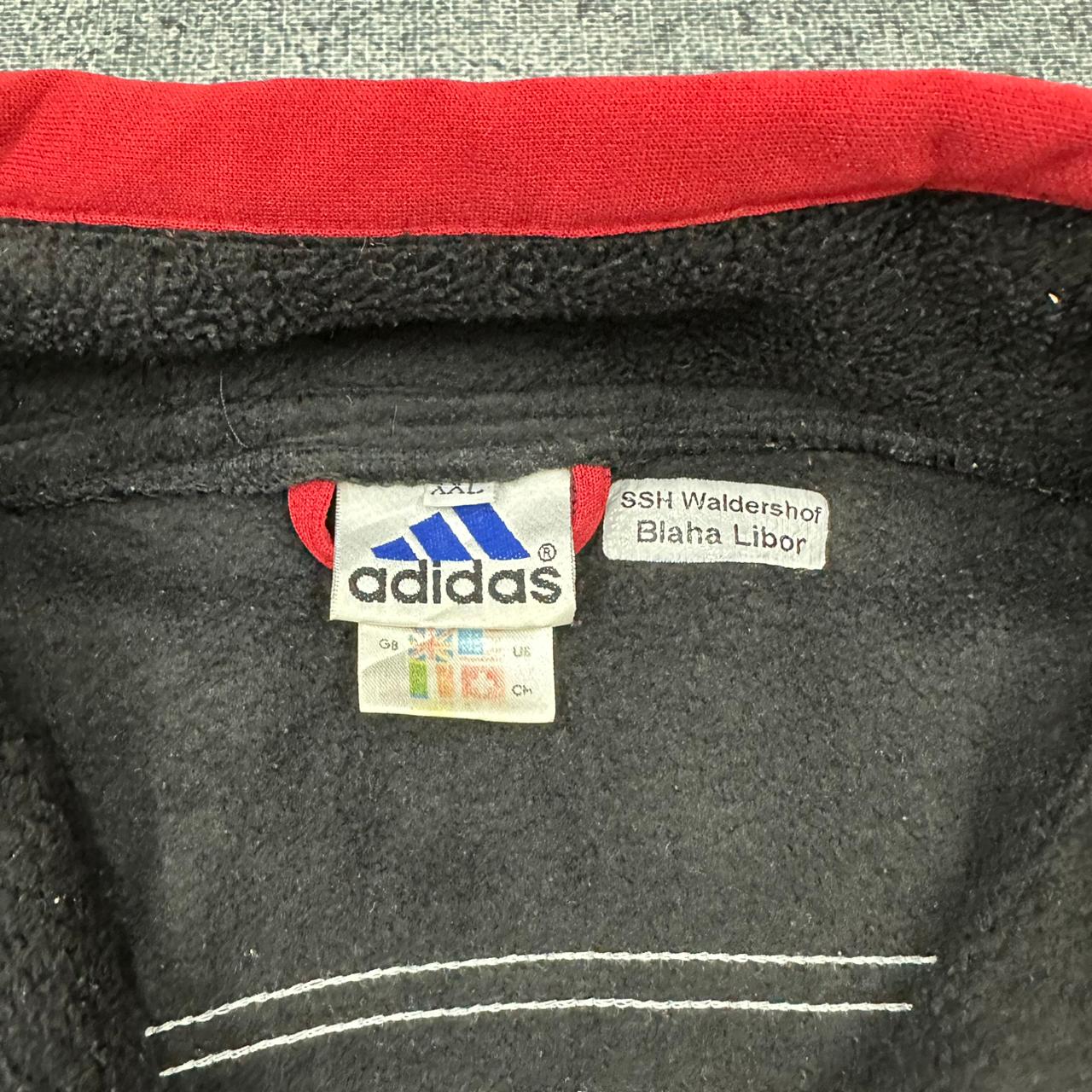 Adidas vintage Fleece Zip Sweatshirt schwarz XXL