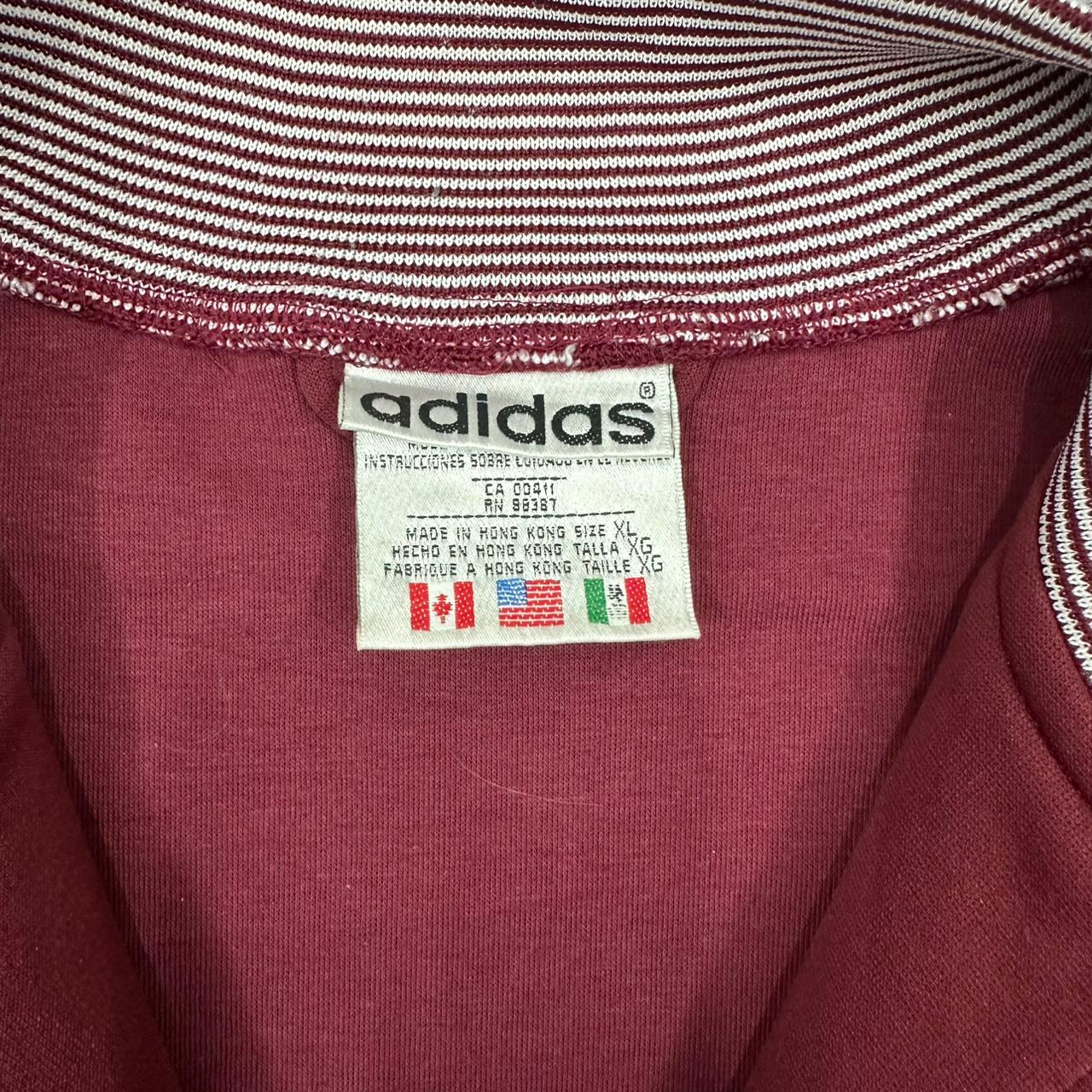 Adidas vintage Zipper Trackjacket Sportjacke streetwear rot XL