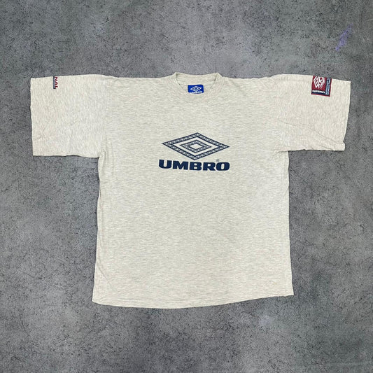 Umbro vintage big Logo T-Shirt Tee Shirt grau XXL