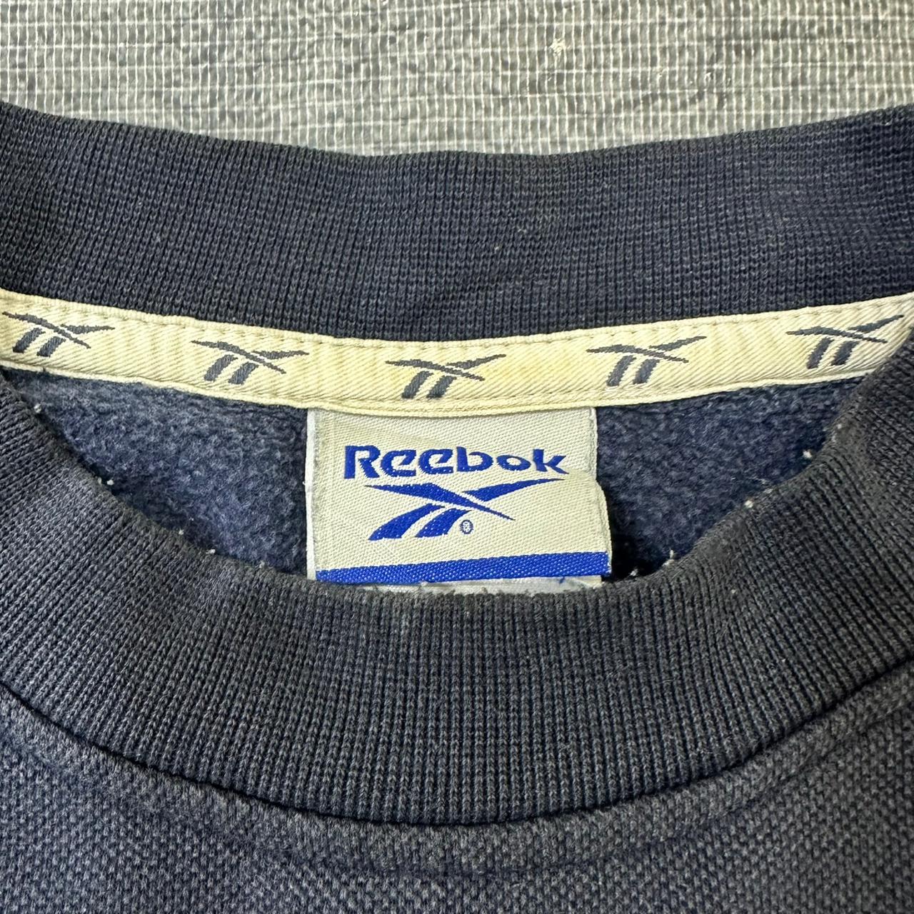 Reebok vintage Campus Sweatshirt Sweater big Logo embroidery Crewneck blau M