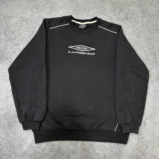 Umbro vintage big Logo Sweatshirt Sweater Crewneck schwarz L