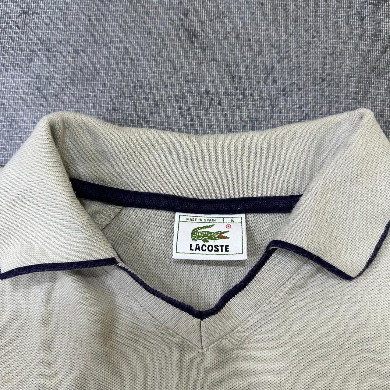 Lacoste vintage small logo embroidery T-Shirt Shirt Tee 90s streetwear grau L