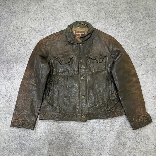 Marlboro Classics vintage Lederjacke Jacke Leder braun L