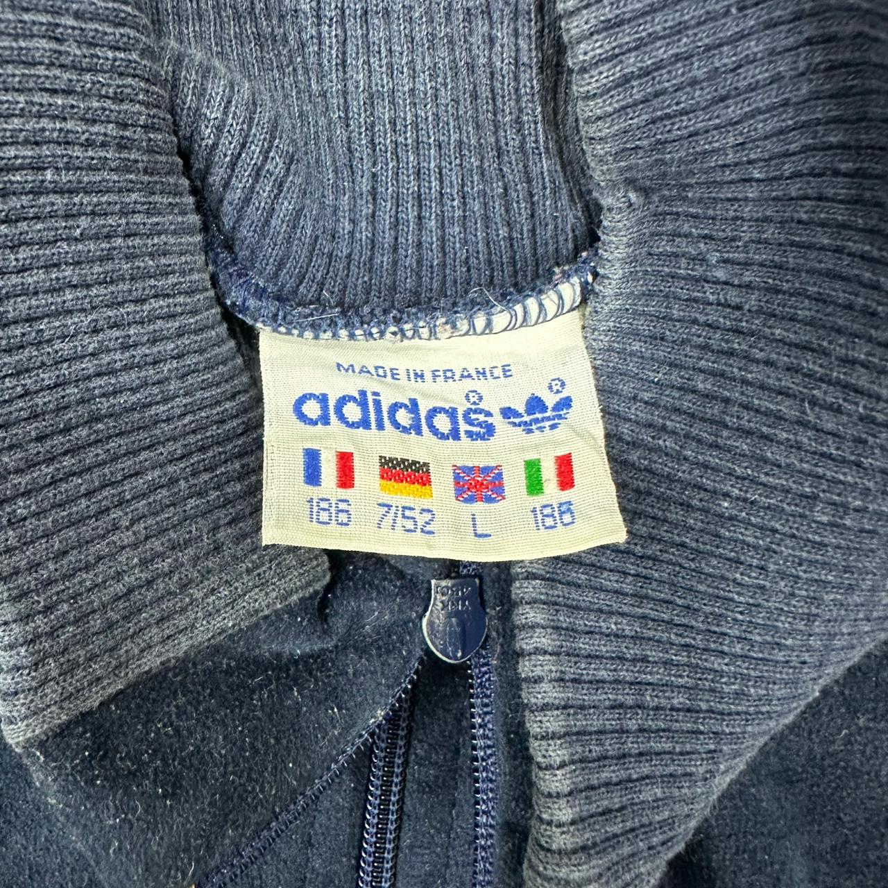 Adidas vintage Zipper velour / samt Sweatshirt Jacke blau L
