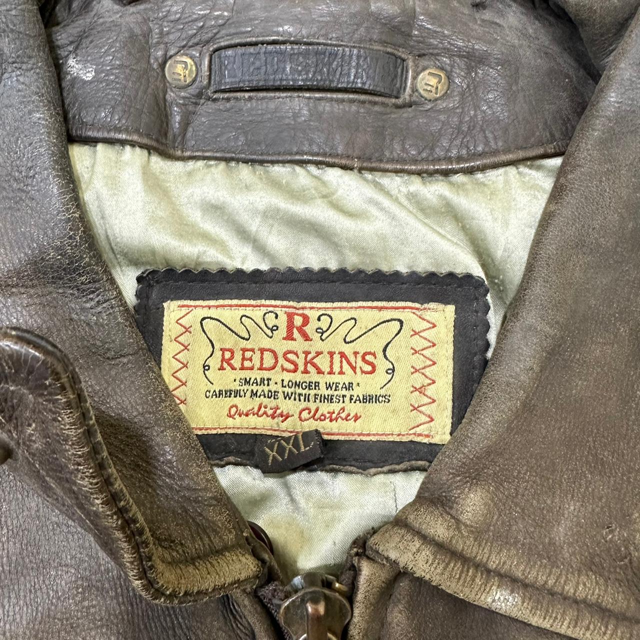 RedSkins vintage Lederjacke Leather Pilot Jacket braun XXL