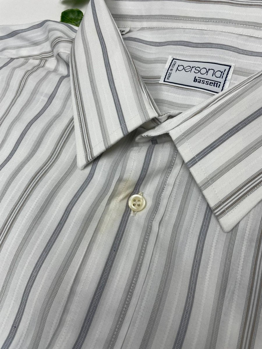 Bassetti Vintage Langarm gestreiftes Hemd L - MonkeysVintage