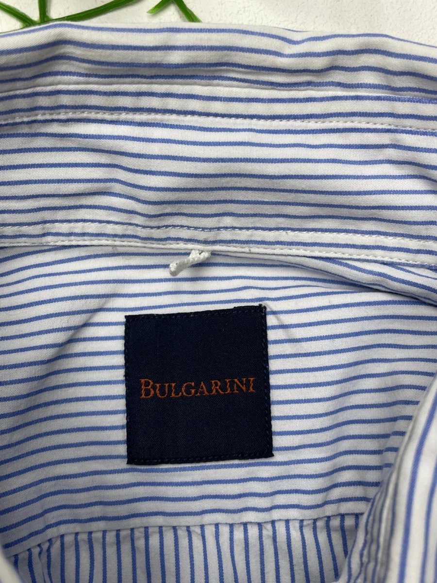 Bulgarini Vintage gestreiftes Langarm Hemd S - MonkeysVintage