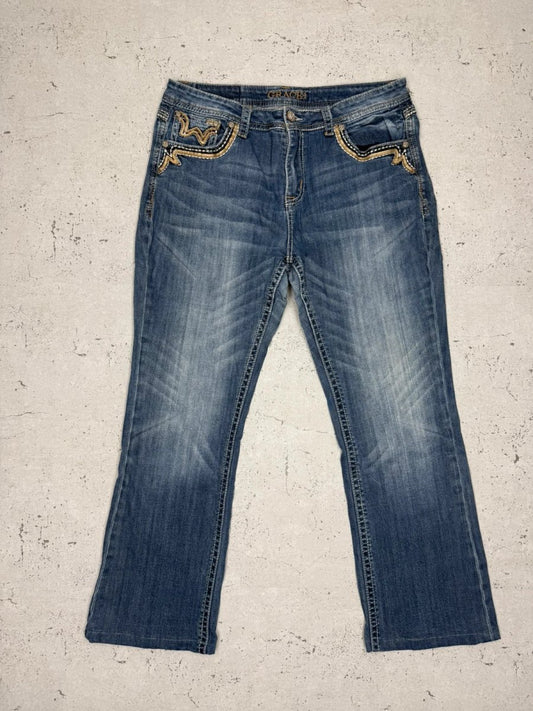 Grace LA Vintage Low Waist Y2K Baggy Jeans L - MonkeysVintage