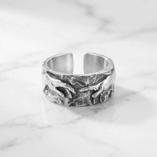 "Adams" Streetwear silber Ring größenverstellbar Art silver