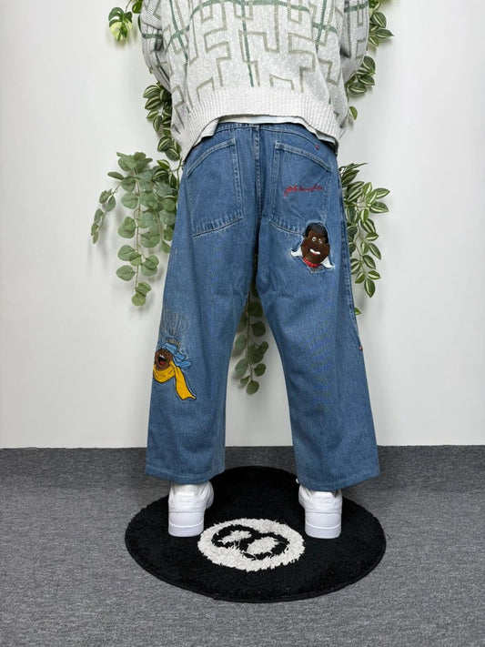 Platinum Fubu Vintage Fat Albert Hip Hop Baggy Jeans W36 - MonkeysVintage