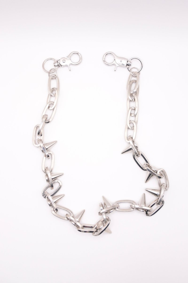 "Silver Fang" - Silberne Hosenkette mit Spikes | Punk Rock Style Accessoire - MonkeysVintage