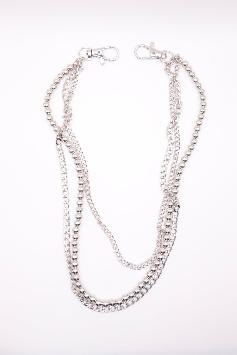 "Urban Edge" - Stylische Hosenkette mit dreifachem Kettendesign für Jeans & Streetwear - MonkeysVintage