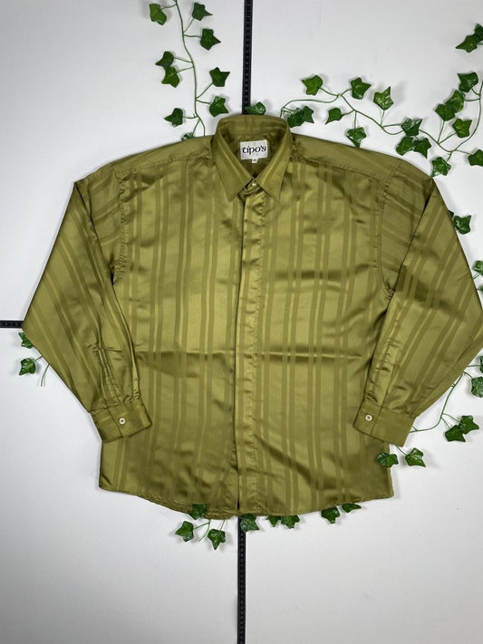 Vintage 80s langarm Hemd S - MonkeysVintage