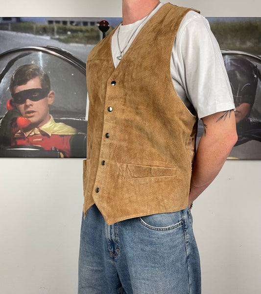 Vintage Leder Weste XL - MonkeysVintage