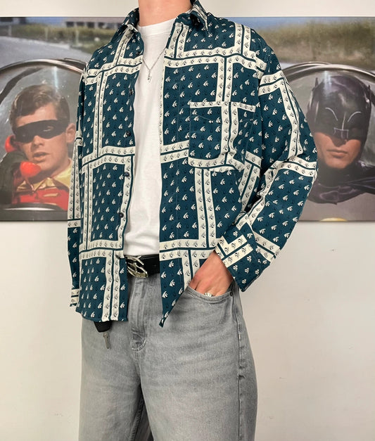 Vintage langarm Hemd M - MonkeysVintage