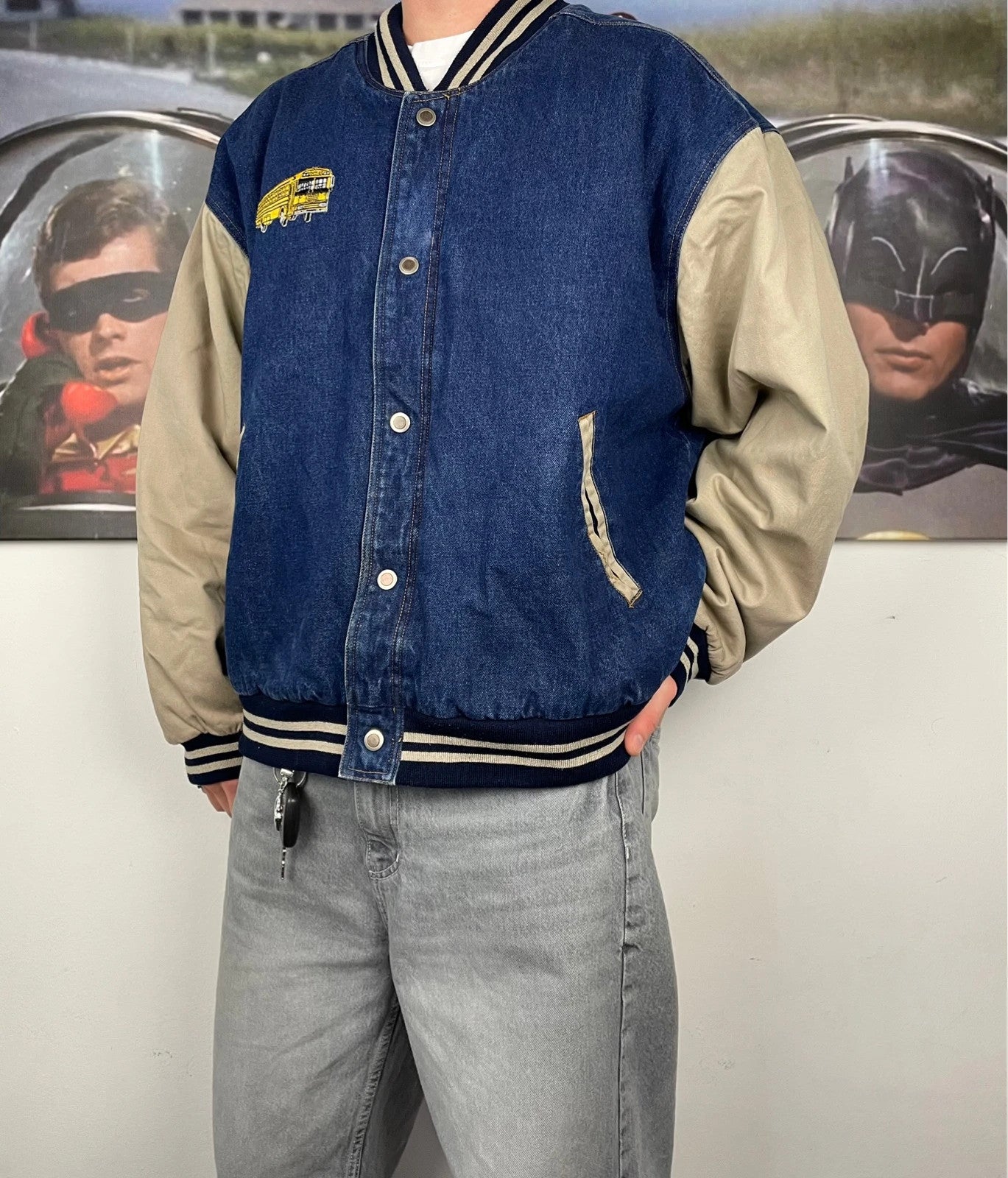 Vintage Collegejacke Varsity Jacket XXL