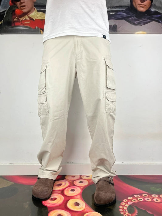 Vintage Baggy Cargo Hose hell W32 L32 - MonkeysVintage