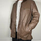 Vintage Leder Jacke Mantel Parka M - MonkeysVintage