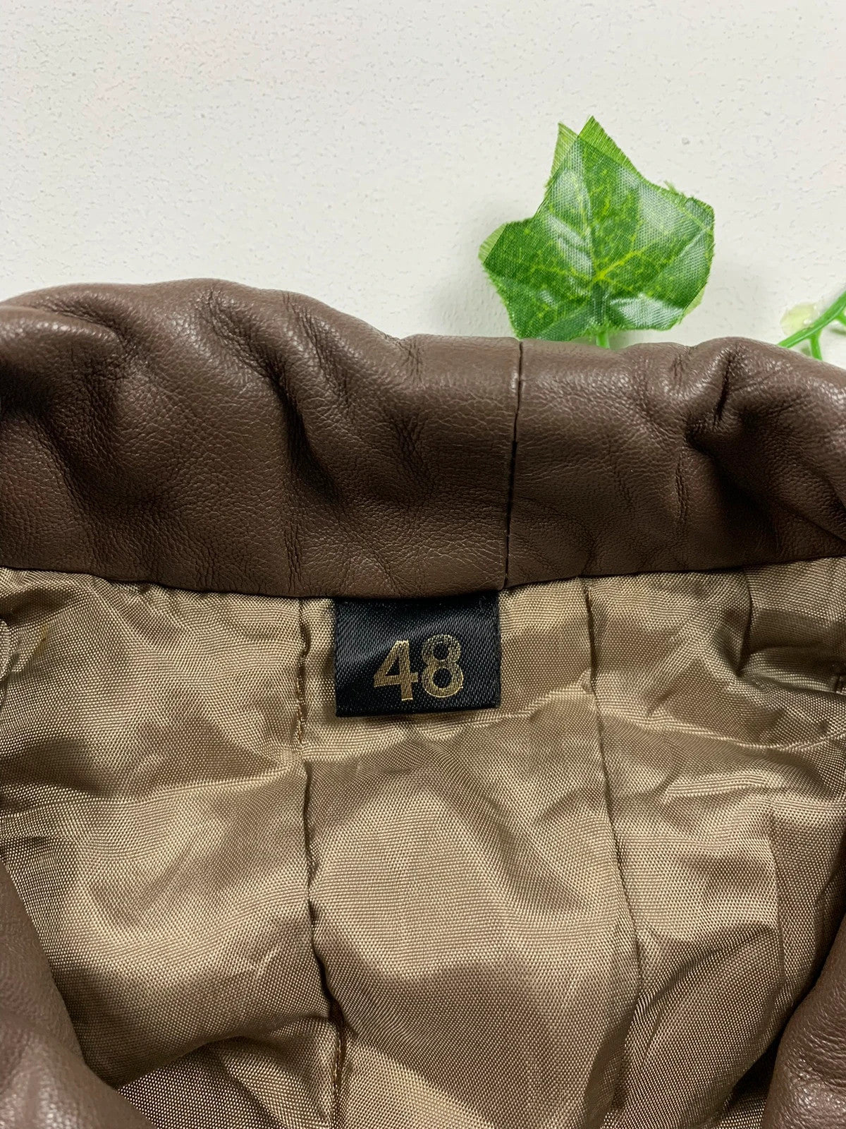 Vintage Leder Jacke Mantel Parka M - MonkeysVintage