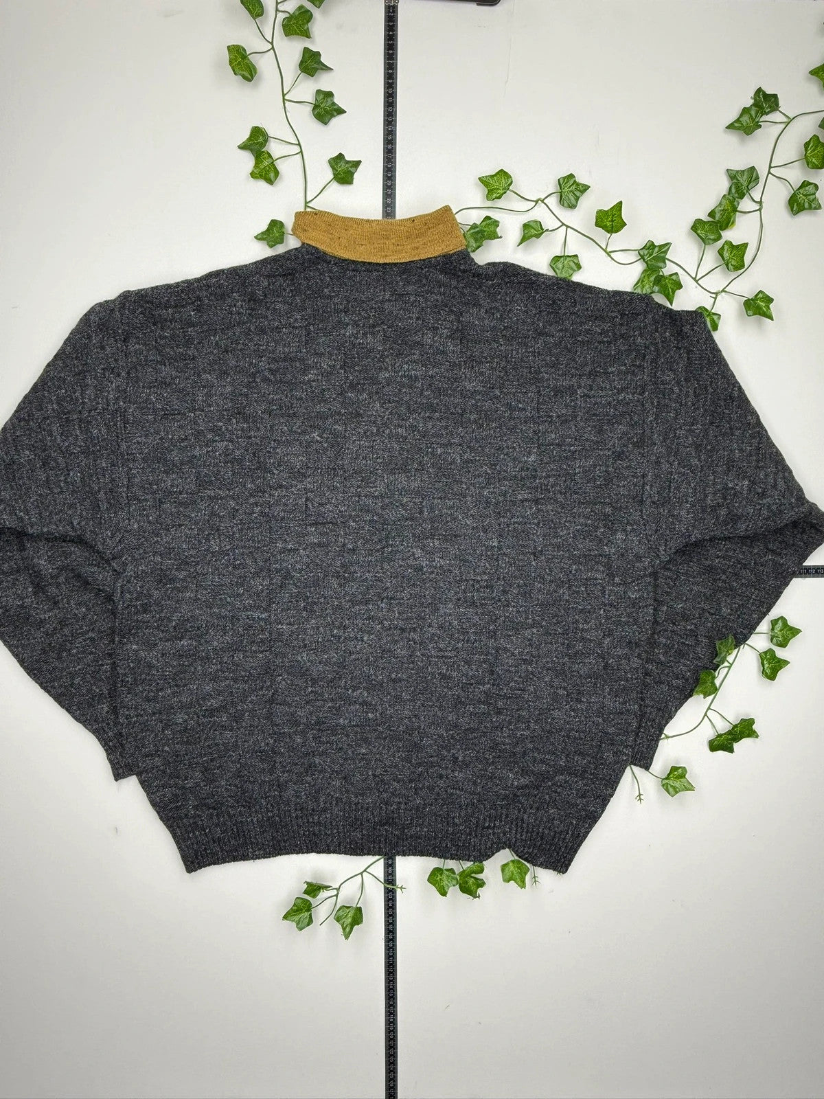 Carlo Colucci Vintage Wolle Strick Zipper Sweatshirt L - MonkeysVintage
